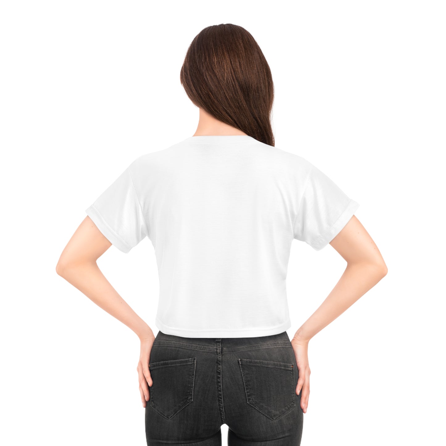 Brooklyn Script Crop Tee — Women's City Streetwear Cropped Shirt